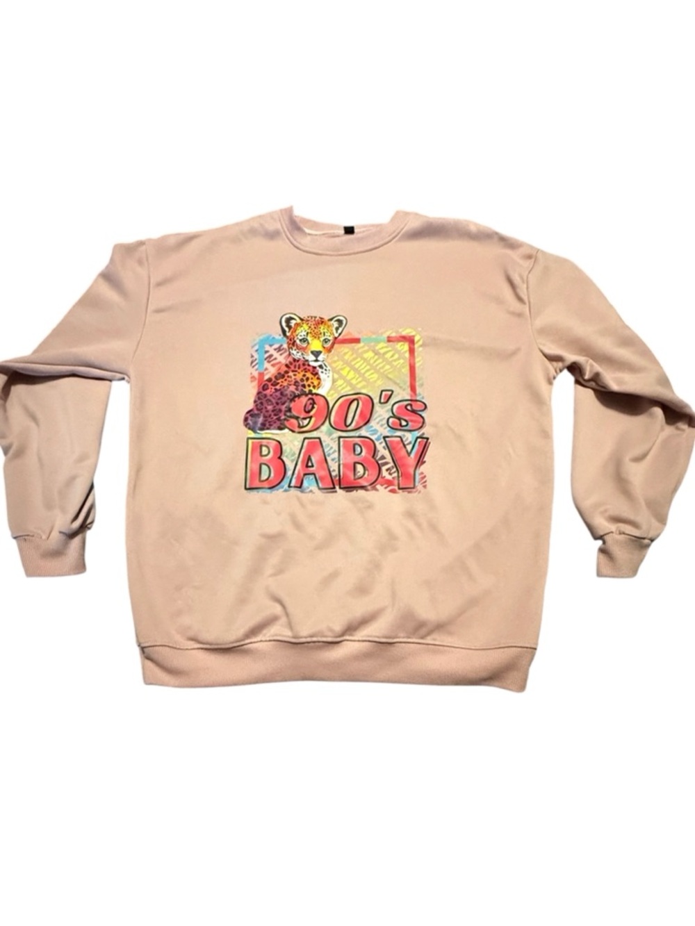 Oxo 90s baby Lisa Frank inspired Light Pink Sweatshirt